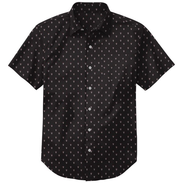 Black Men's Camp Shirt - All Over N